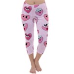 Emoji Heart Capri Winter Leggings 