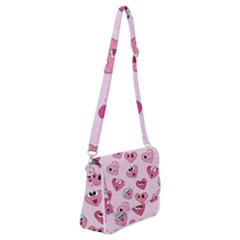 Shoulder Bag with Back Zipper 