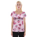 Emoji Heart Cap Sleeve Top