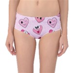 Emoji Heart Mid-Waist Bikini Bottoms