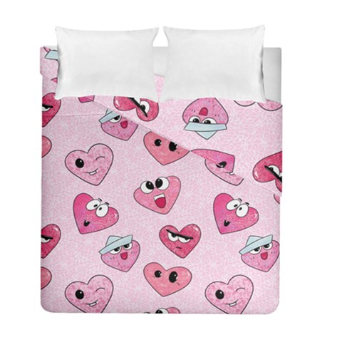 Emoji Heart Duvet Cover Double Side (Full/ Double Size) from ArtsNow.com