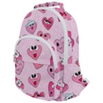 Emoji Heart Rounded Multi Pocket Backpack