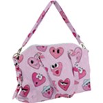 Emoji Heart Canvas Crossbody Bag