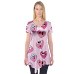 Emoji Heart Short Sleeve Tunic 