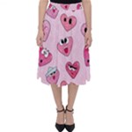 Emoji Heart Classic Midi Skirt