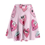 Emoji Heart High Waist Skirt