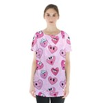 Emoji Heart Skirt Hem Sports Top