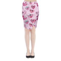 Emoji Heart Midi Wrap Pencil Skirt from ArtsNow.com