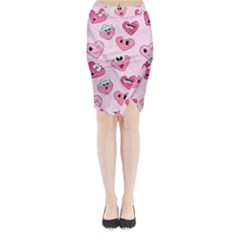 Emoji Heart Midi Wrap Pencil Skirt from ArtsNow.com