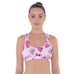 Emoji Heart Cross Back Sports Bra