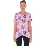 Emoji Heart Cut Out Side Drop Tee