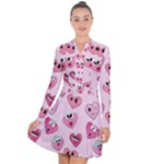 Emoji Heart Long Sleeve Panel Dress