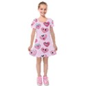 Kids  Short Sleeve Velvet Dress 