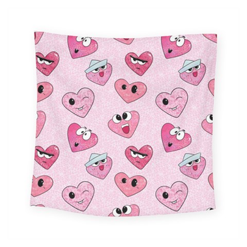 Emoji Heart Square Tapestry (Small) from ArtsNow.com