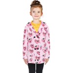 Emoji Heart Kids  Double Breasted Button Coat