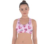 Emoji Heart Cross String Back Sports Bra