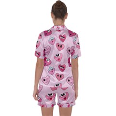 Satin Short Sleeve Pajamas Set 