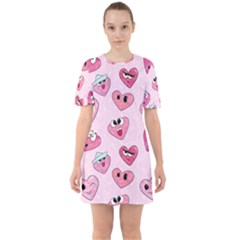 Sixties Short Sleeve Mini Dress 