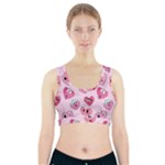 Emoji Heart Sports Bra With Pocket