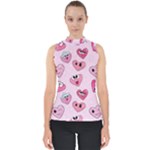 Emoji Heart Mock Neck Shell Top