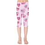 Emoji Heart Kids  Capri Leggings 