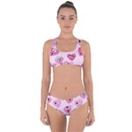 Emoji Heart Criss Cross Bikini Set