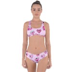 Emoji Heart Criss Cross Bikini Set