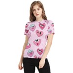 Emoji Heart Women s Short Sleeve Rash Guard