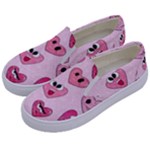 Emoji Heart Kids  Canvas Slip Ons