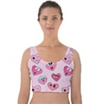 Emoji Heart Velvet Crop Top