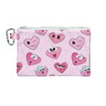 Emoji Heart Canvas Cosmetic Bag (Medium)