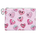 Emoji Heart Canvas Cosmetic Bag (XL)