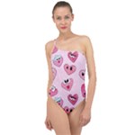 Emoji Heart Classic One Shoulder Swimsuit