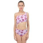 Emoji Heart Spliced Up Two Piece Swimsuit