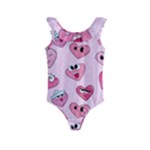 Emoji Heart Kids  Frill Swimsuit