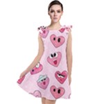 Emoji Heart Tie Up Tunic Dress