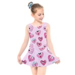 Emoji Heart Kids  Skater Dress Swimsuit