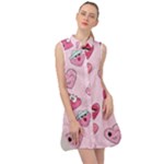 Emoji Heart Sleeveless Shirt Dress