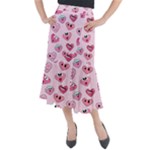 Emoji Heart Midi Mermaid Skirt