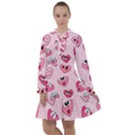 Emoji Heart All Frills Chiffon Dress