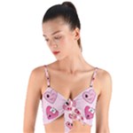 Emoji Heart Woven Tie Front Bralet