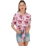 Emoji Heart Tie Front Shirt 