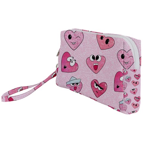 Emoji Heart Wristlet Pouch Bag (Small) from ArtsNow.com