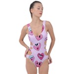 Emoji Heart Side Cut Out Swimsuit