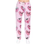 Emoji Heart Women velvet Drawstring Pants