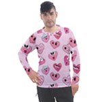 Emoji Heart Men s Pique Long Sleeve Tee