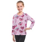 Emoji Heart Kids  Long Mesh Tee