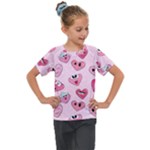 Emoji Heart Kids  Mesh Piece Tee