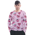 Emoji Heart Men s Long Sleeve Raglan Tee