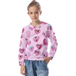 Emoji Heart Kids  Long Sleeve Tee with Frill 